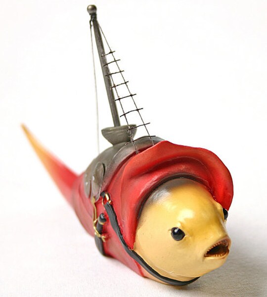 Fish With Mast by Jheronymus Bosch Statue Museum Replica from Painting